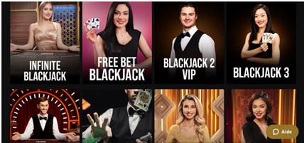 Meilleur casino blackjack live Belgique : lucky block