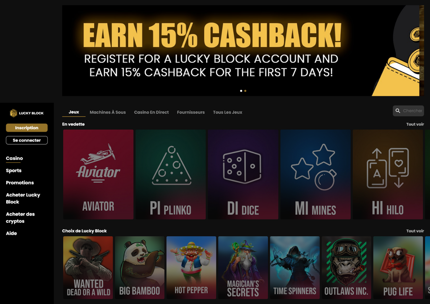 Meilleur free spins casino : Luky Block
