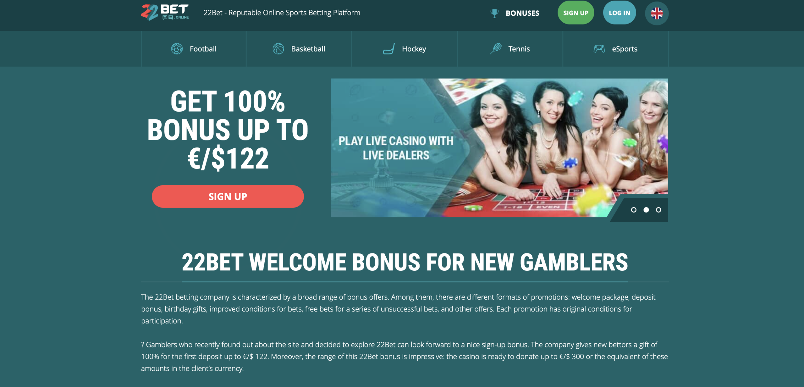 6 - 22bet : Un aviator casino accessible depuis le monde entier