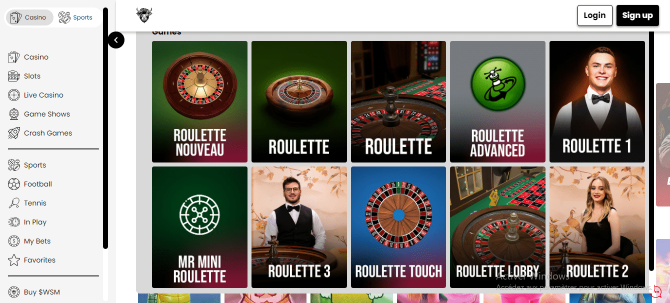 WSM Casino roulette