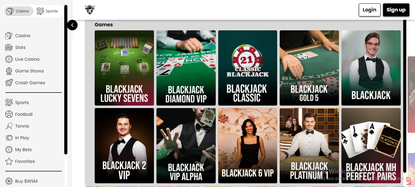 WSM blackjack