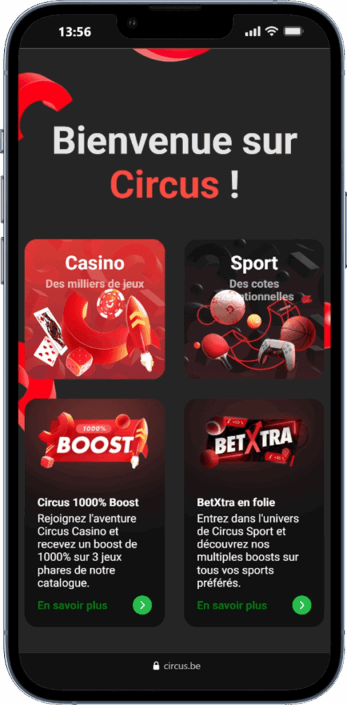 Circus mobile view