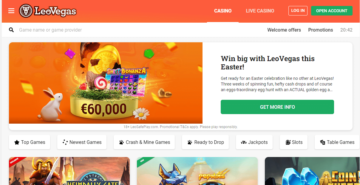 Leo vegas casino en ligne au canada