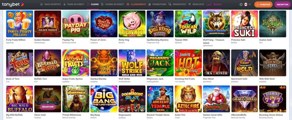 TonyBet - Machines à sous - Casino crypto