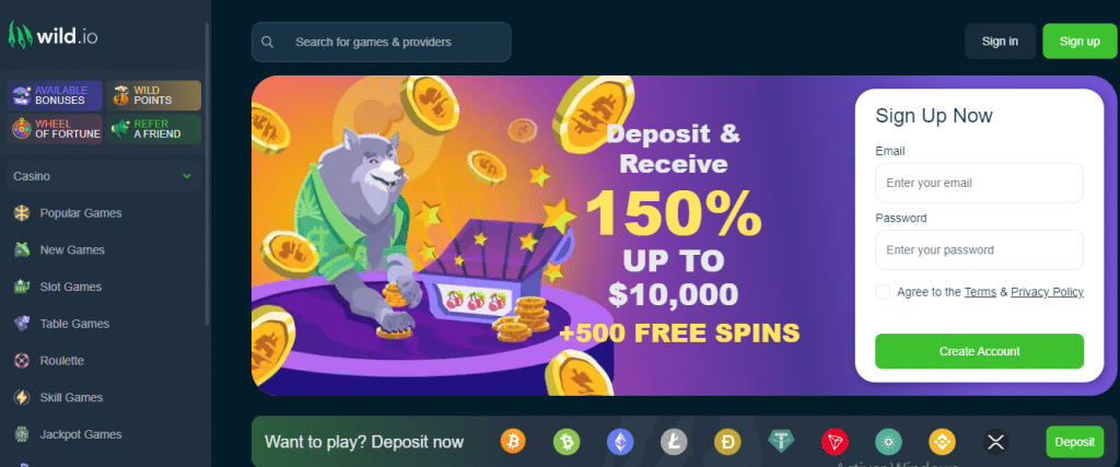Wild.io casino