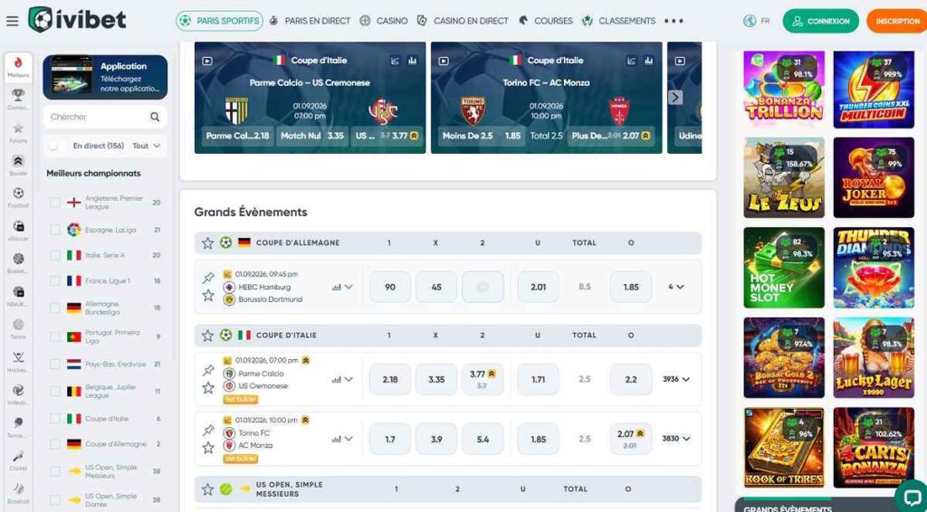 Ivibet - cotes de paris sportifs en direct sur le football