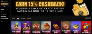 Lucky Block Casino cashback
