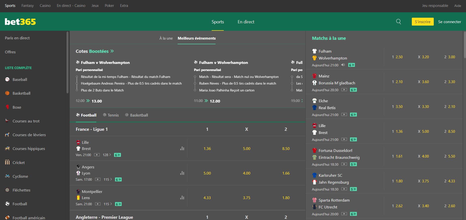 Bet365 Section Sports