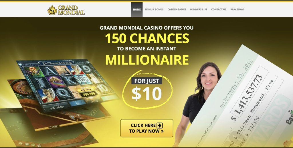 Grand Mondial casino Welcome Bonus