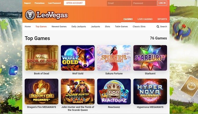 jeux de casino en ligne - Leo Vegas
