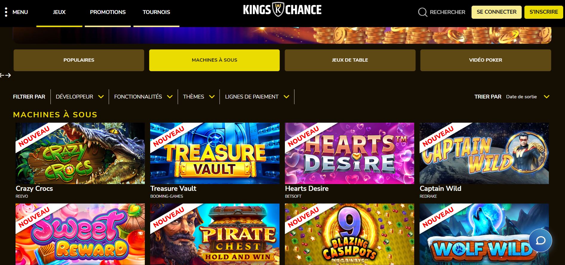 Machine a sous gratuite Kings Chance Casino slots