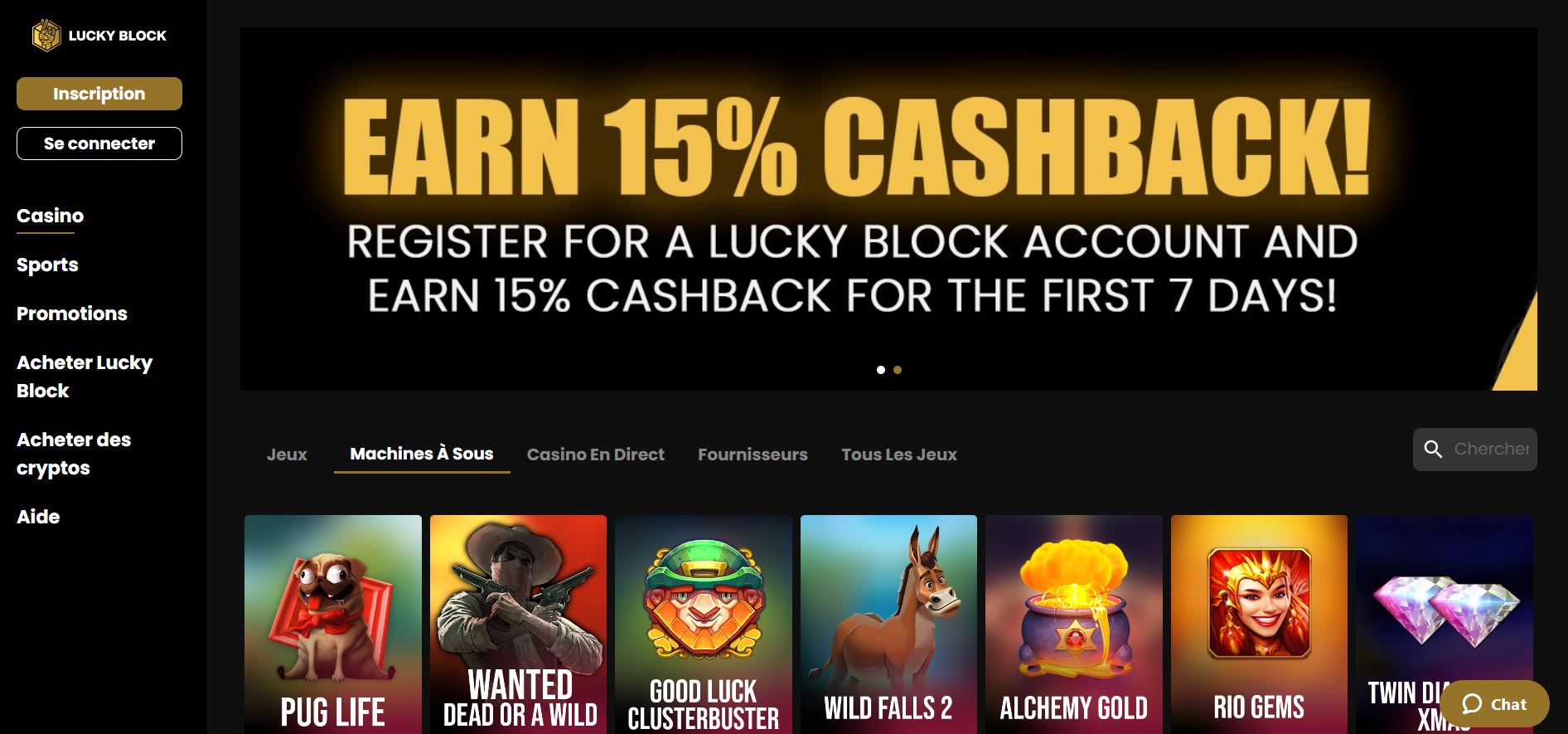 Machine a sous gratuite Lucky Block Casino Accueil