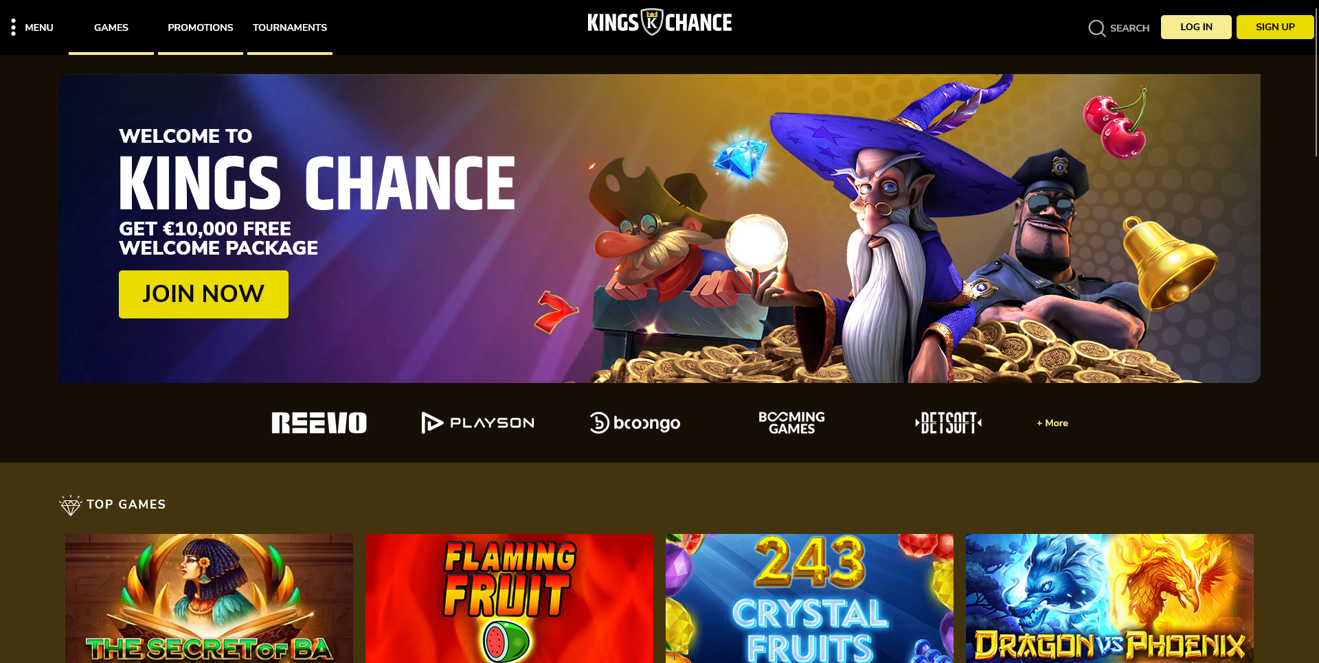 jeux de casino en ligne - Kings Chance