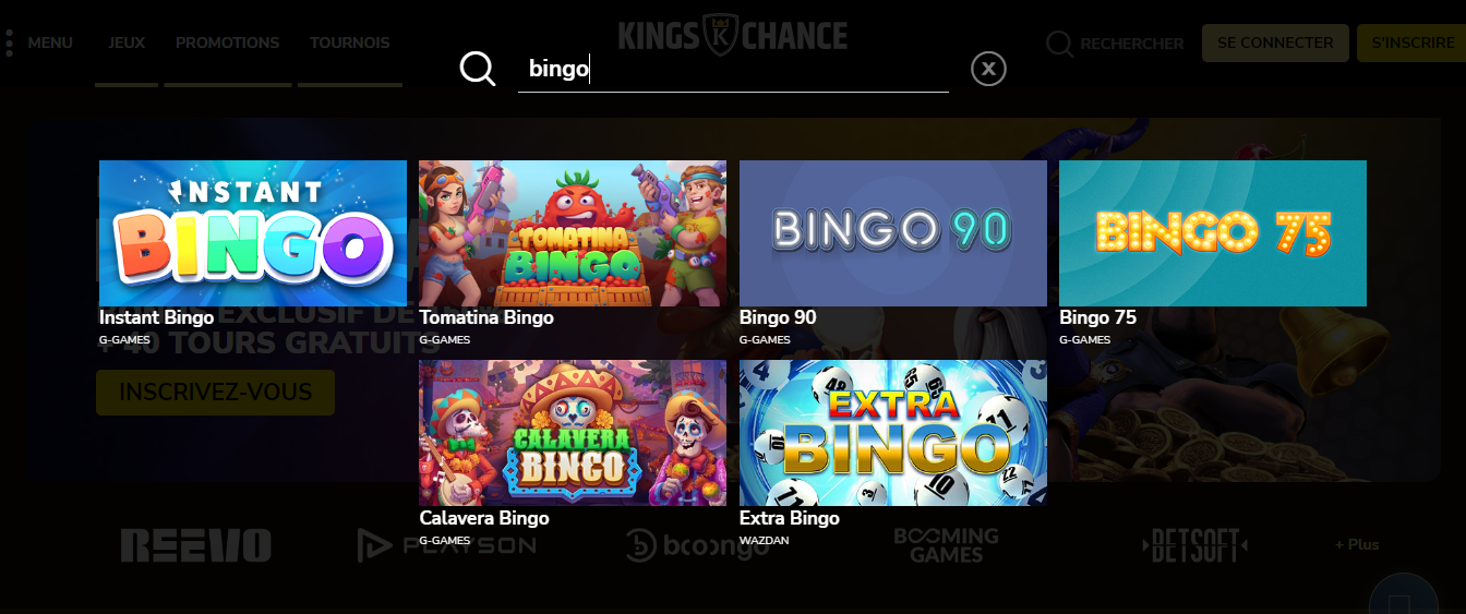Kings chanc e casino bingo games