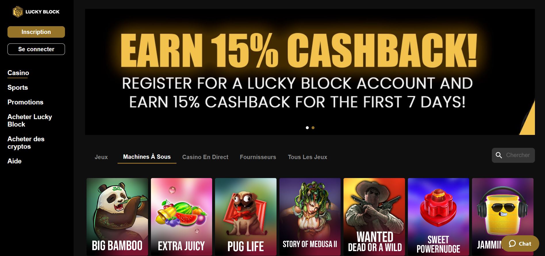 Lucky Block Accueil Machine a sous gratuite casino Canada