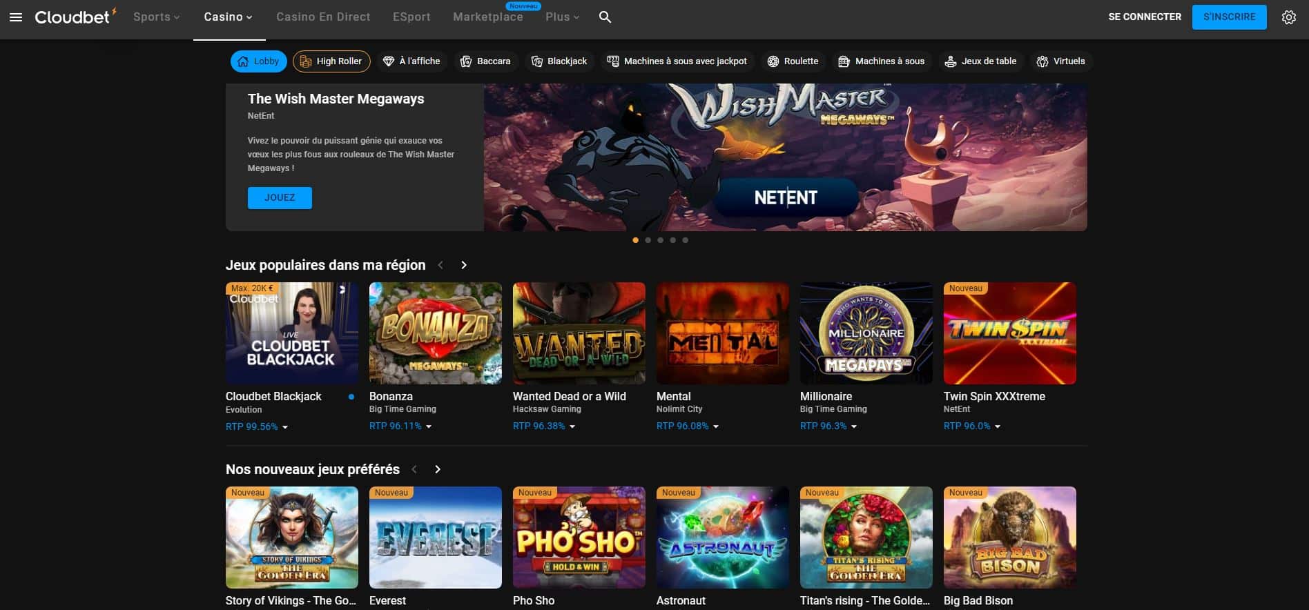 Cloudbet - Jeux - Dogecoin Casino
