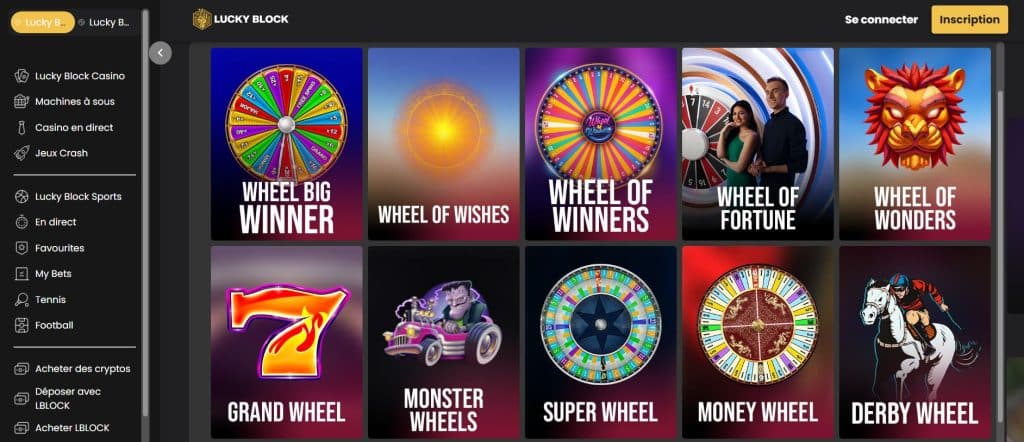 Lucky Block - Jeux Wheel of Fortune - Meilleur casino Wheel of Fortune