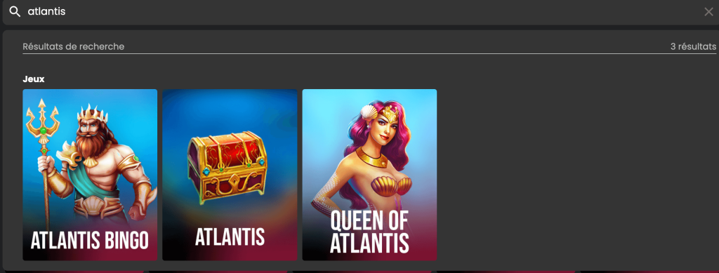 Offre de jeux Atlantis Lucky Block