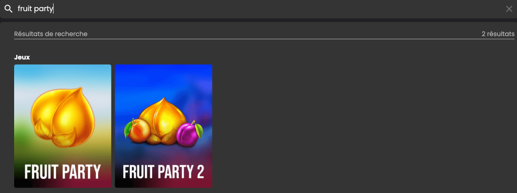 Offre de jeux Fruit Party Lucky Block