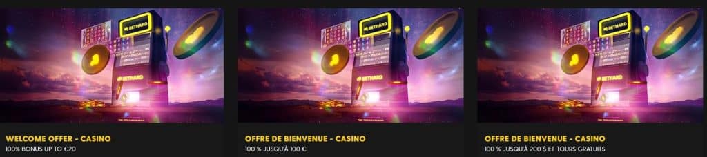 Bethard - Bonus de bienvenue - Meilleurs Casinos HiLo pour 2023