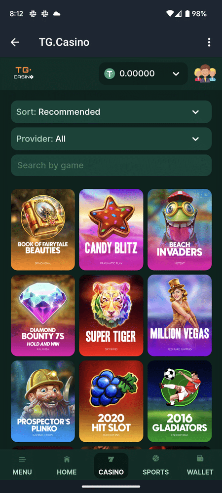 TG Casino Slot Games