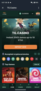 TG.Casino deposit